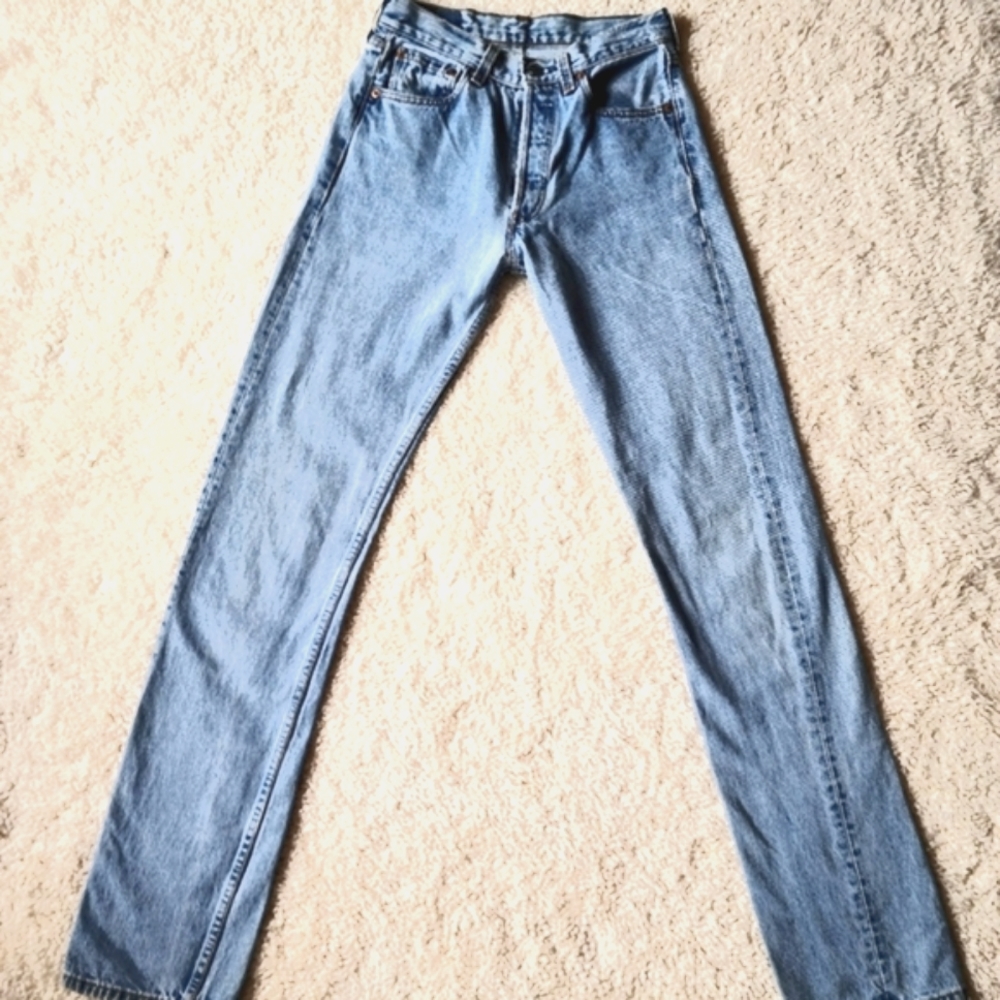 2x HP🎊🦋HP🦋🎊LEVI'S VINTAGE 501 BUTTONFLY JEANS - Picture 5 of 7